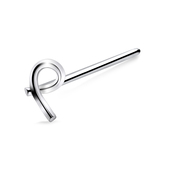 Reverse 9 Silver Straight Nose Stud NSKA-383